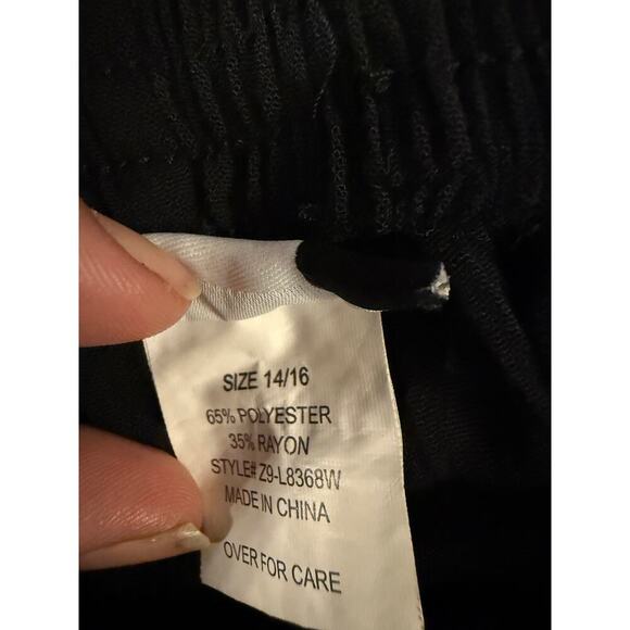 Studio 1940 Black Pull-On Pants Women's Size L Rayon Stretch Waist Casual Slacks - Picture 3 of 3